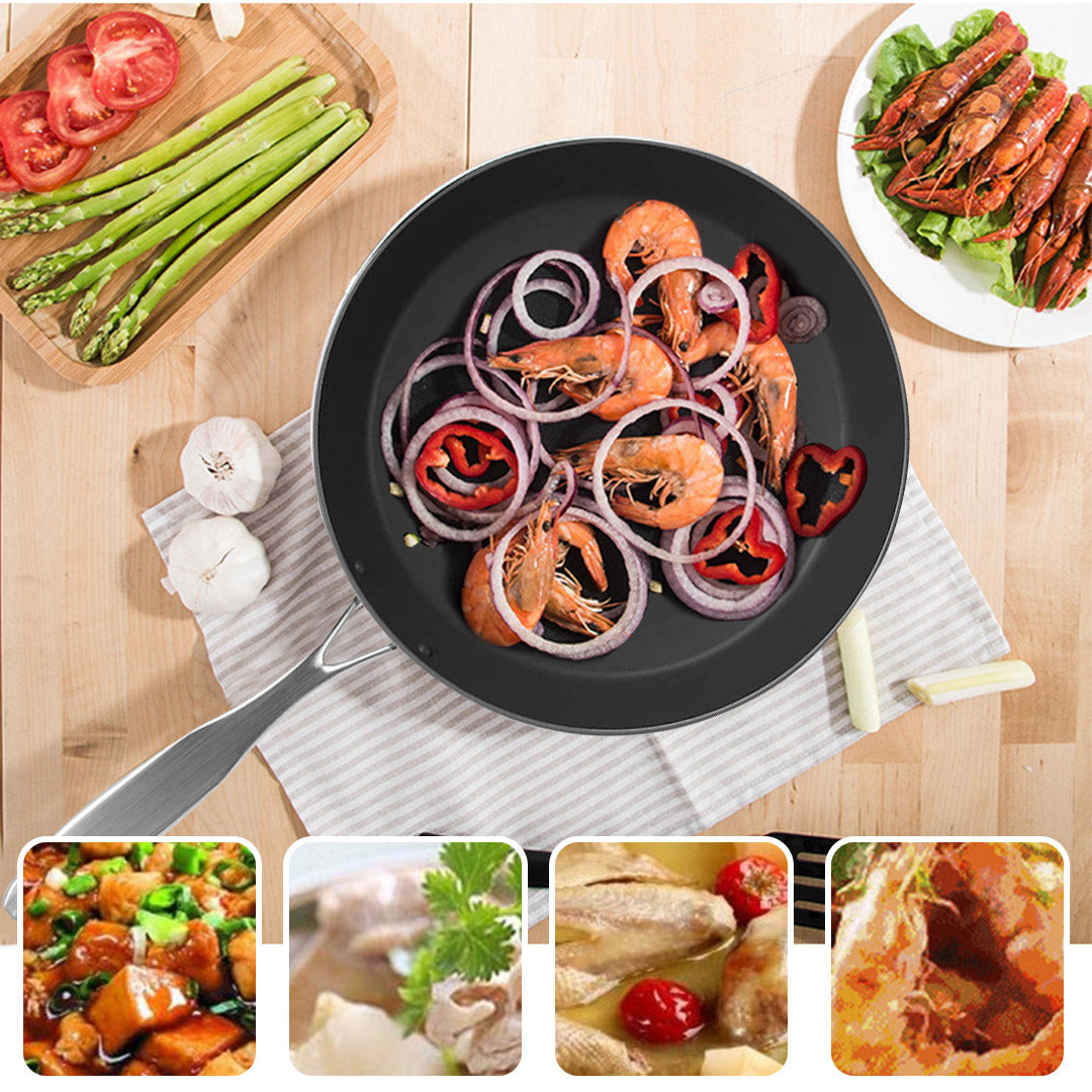 36cm Stainless Steel FryPan Non Stick Skillet