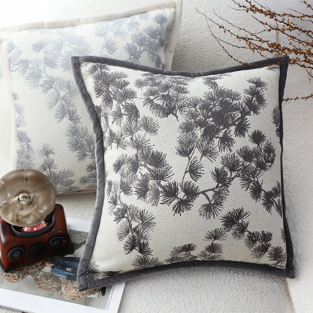 45cm Throw Pillow Black and White