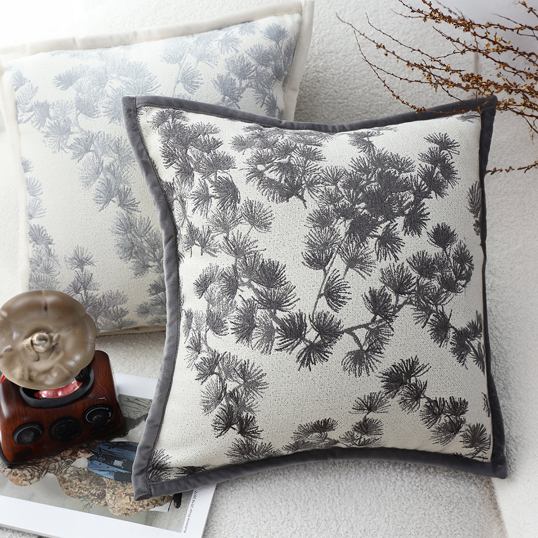 45cm Throw Pillow Black and White