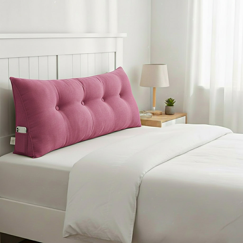 SOGA 120cm Crabapple Red Wedge Bed Cushion