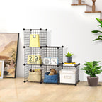 Black Portable 6-Cube 3 Column Storage Organiser