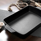 38cm Cast Iron Rectangle Bread Baking Dish