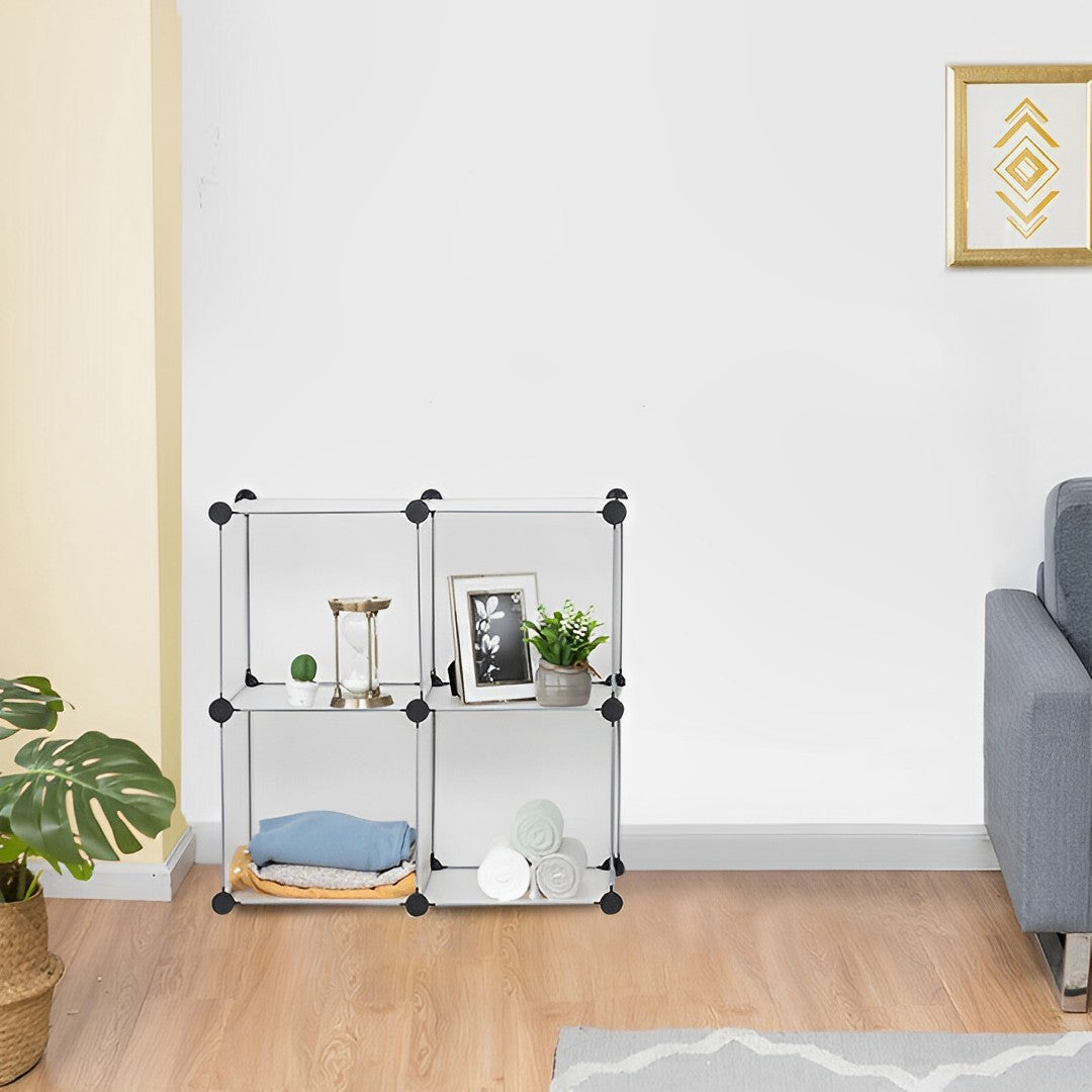 4-Cube Transparent Shelf Box