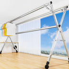 1.6m Portable Standing Clothes Drying Rack with Wheels