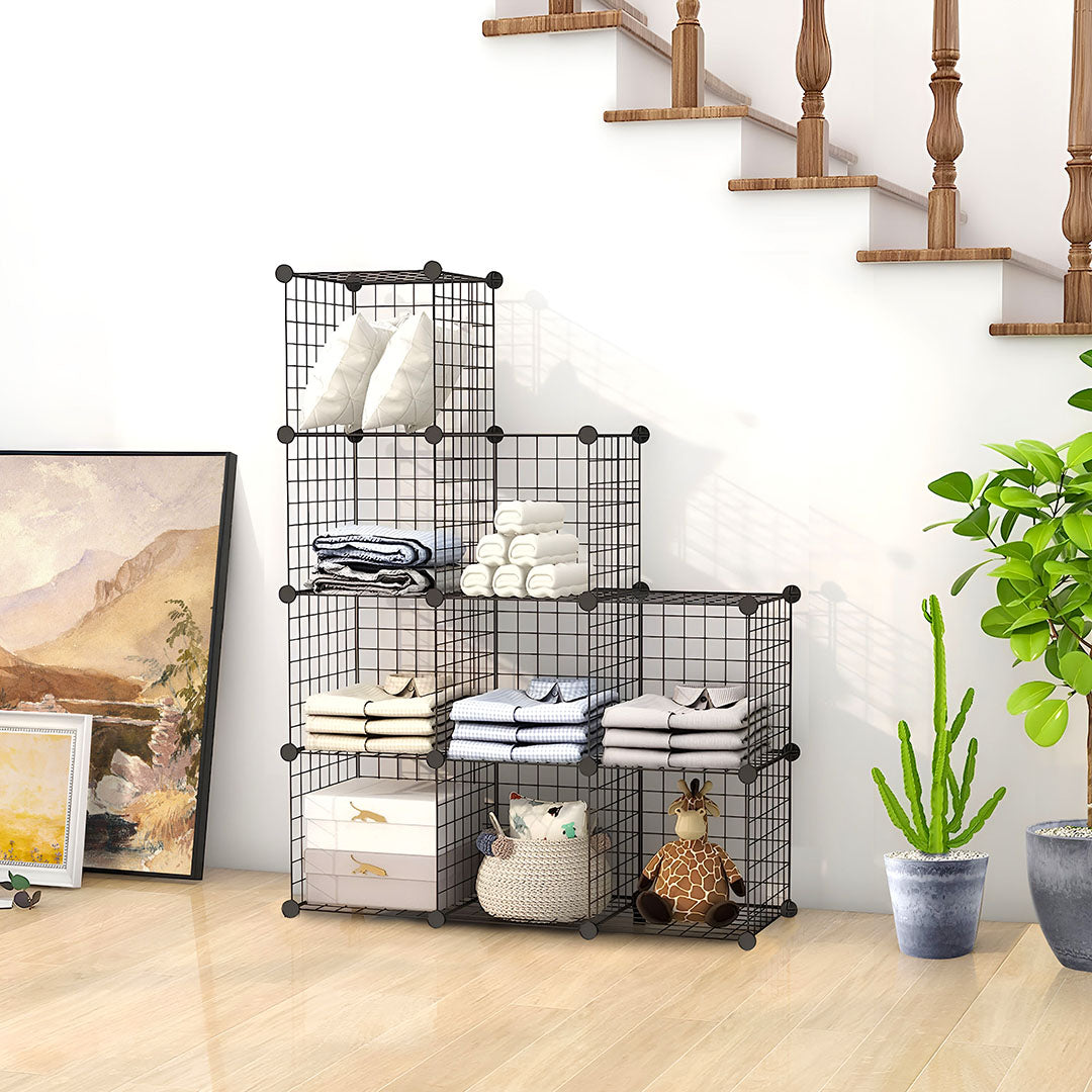 Black Portable 9-Cube 3 Column Storage Organiser