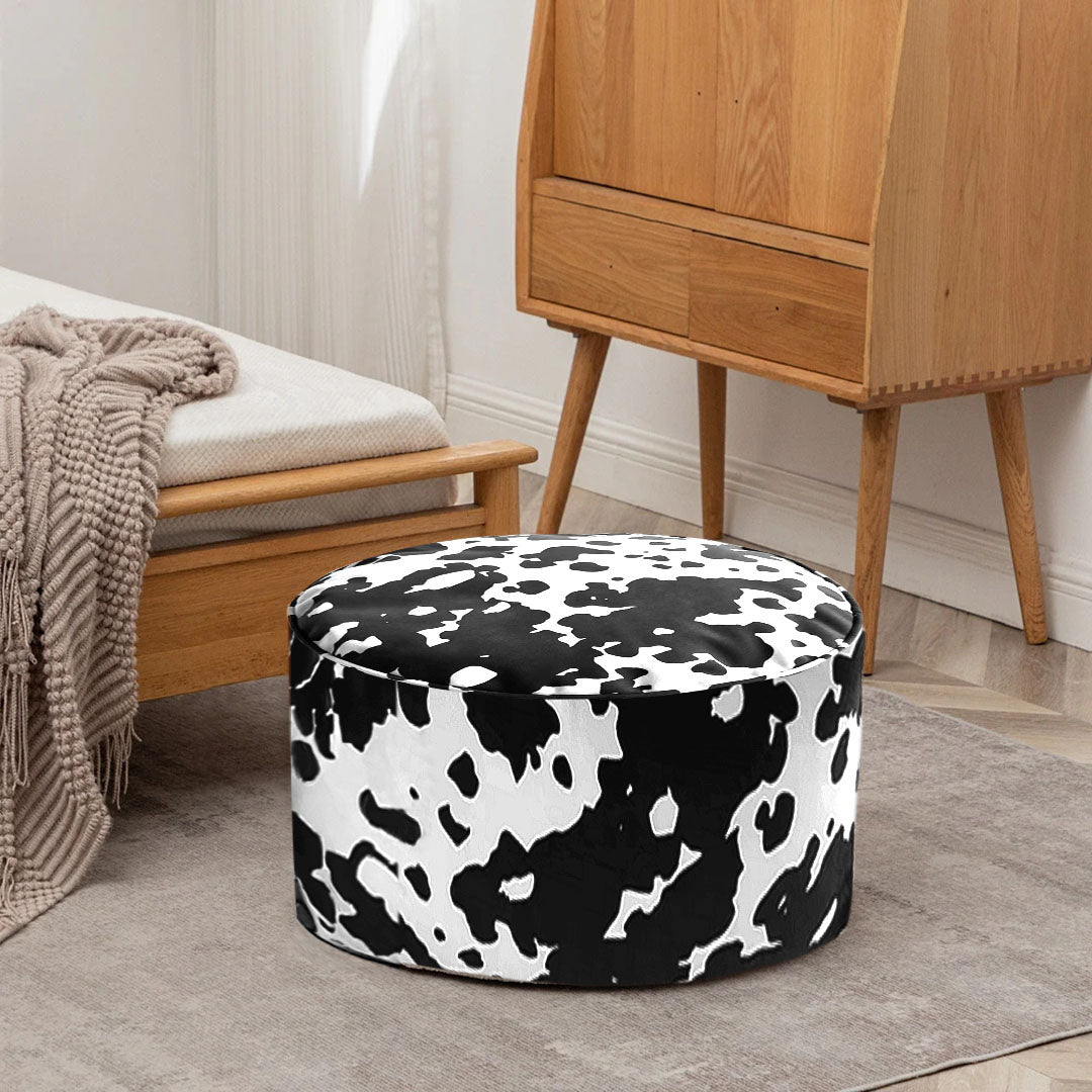 48x35cm Round Soft Pouffe Seat Cushion Elegant Home Accent Décor