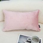 SOGA 30cm Pink Textured Geometric Pattern Decorative Throw Pillow