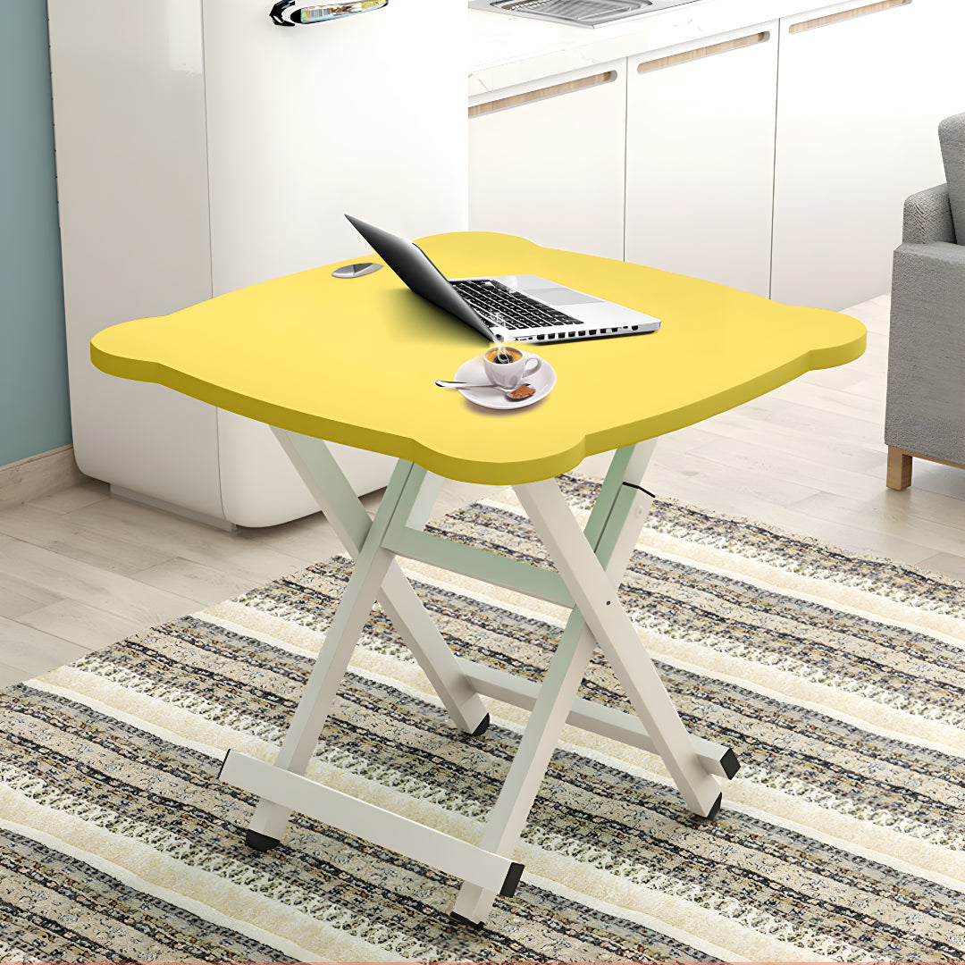 Yellow Minimalist Cat Ear Folding Table
