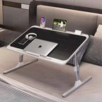 SOGA 60x40cm Portable Black Adjustable Foldable Laptop and Study Table