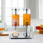6L Dual Silver Stainless Steel Beverage Dispenser