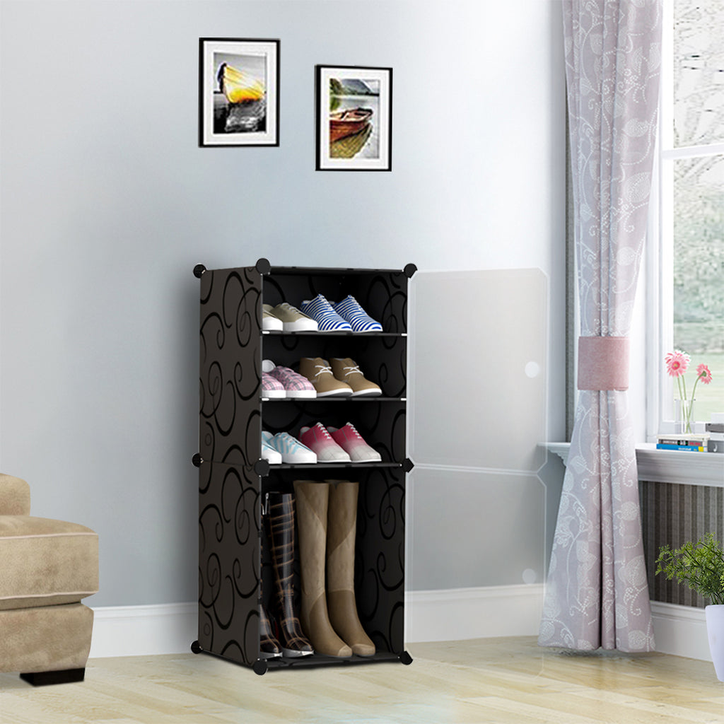4 Tier Shoe Rack Organizer Sneaker Footwear Storage