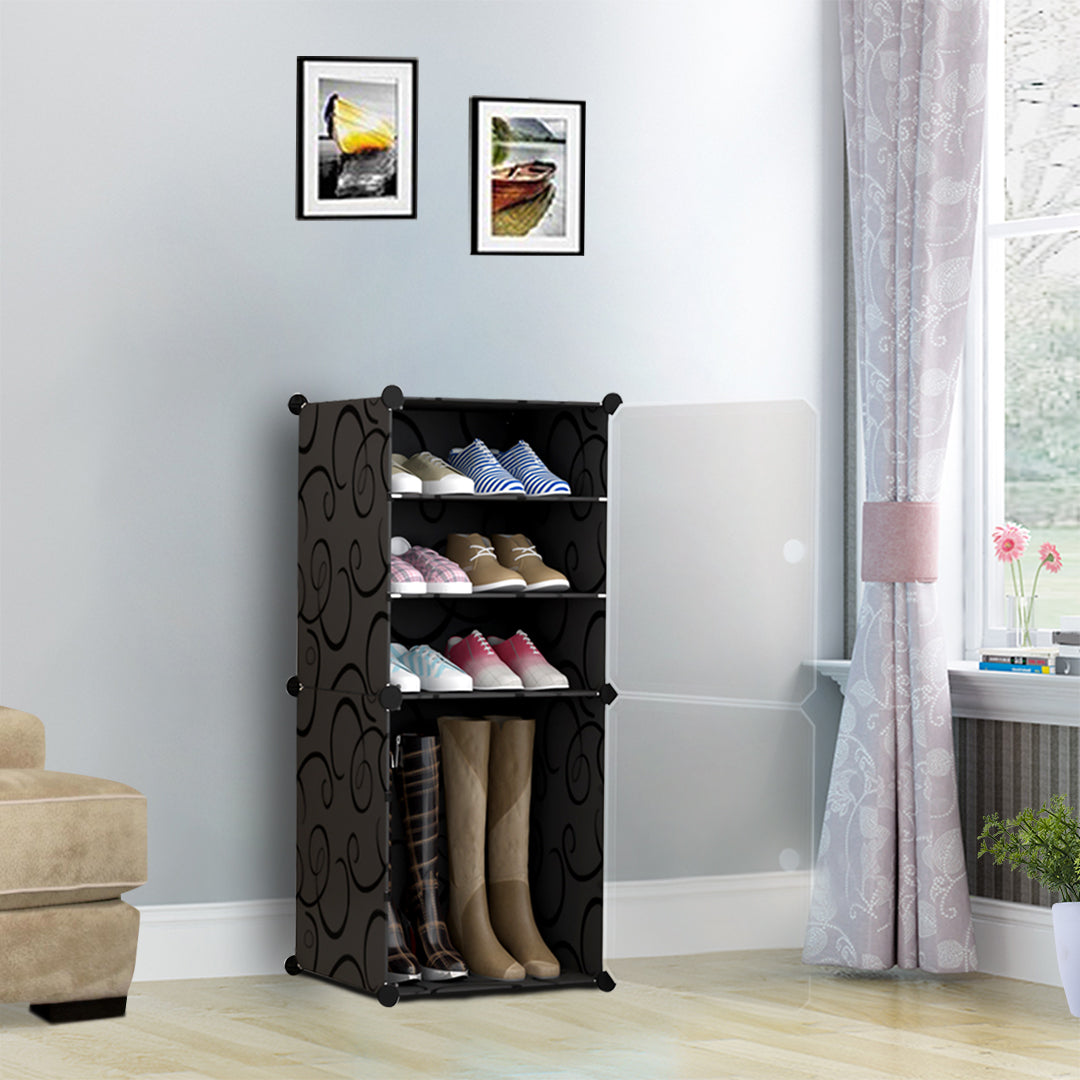 4 Tier Shoe Rack Organizer Sneaker Footwear Storage