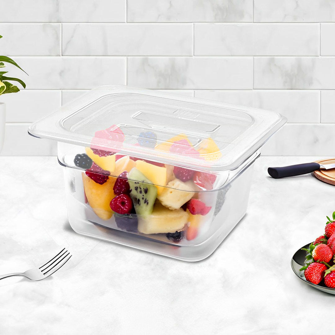 100mm Clear GN Pan 1/6 Food Tray with Lid