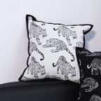 45cm Throw Pillow White Leopard