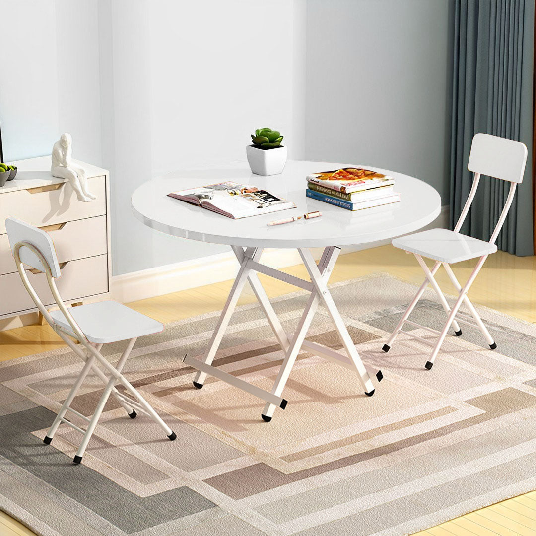 White Round Dining Table