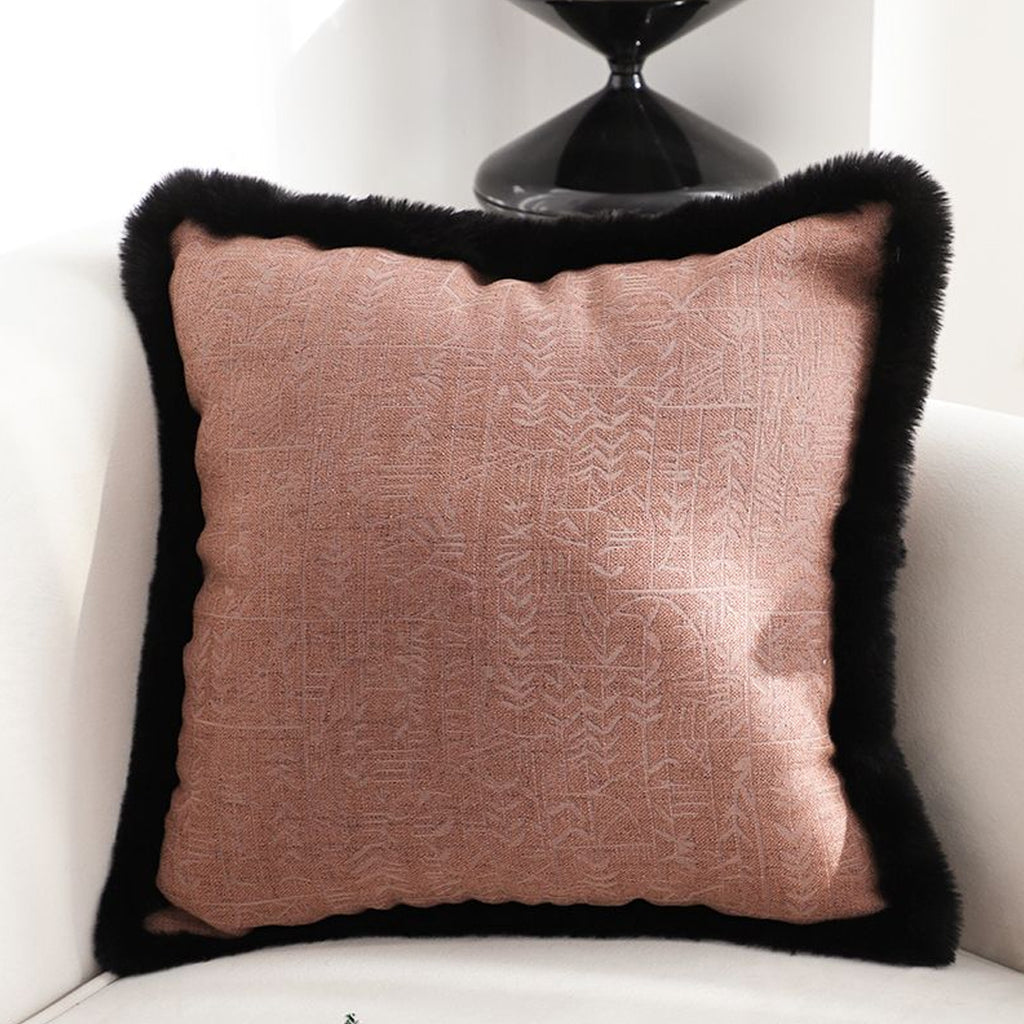 SOGA 45m Mid century Style Raised Embroidery Texture Edged Square Throw Pillow