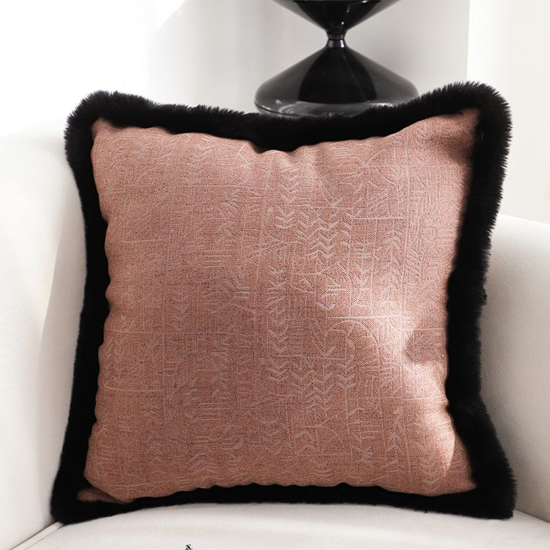 SOGA 45m Mid century Style Raised Embroidery Texture Edged Square Throw Pillow