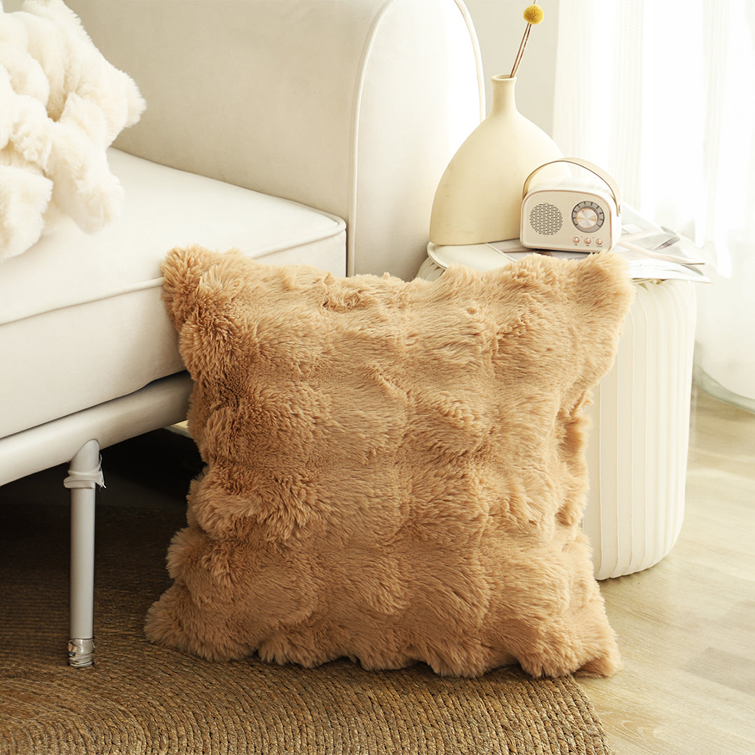 50cm Throw Pillow Coffee with Rabbit