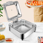 Stainless Steel Square Chafing Dish Tray with Top Lid