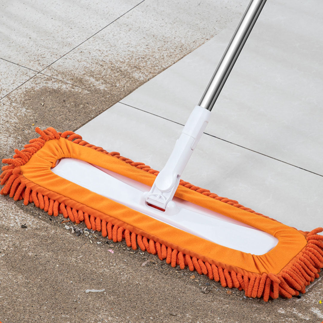 60x12 Orange Microfiber Flat Mop Floor Pads Rotating Dust Remover