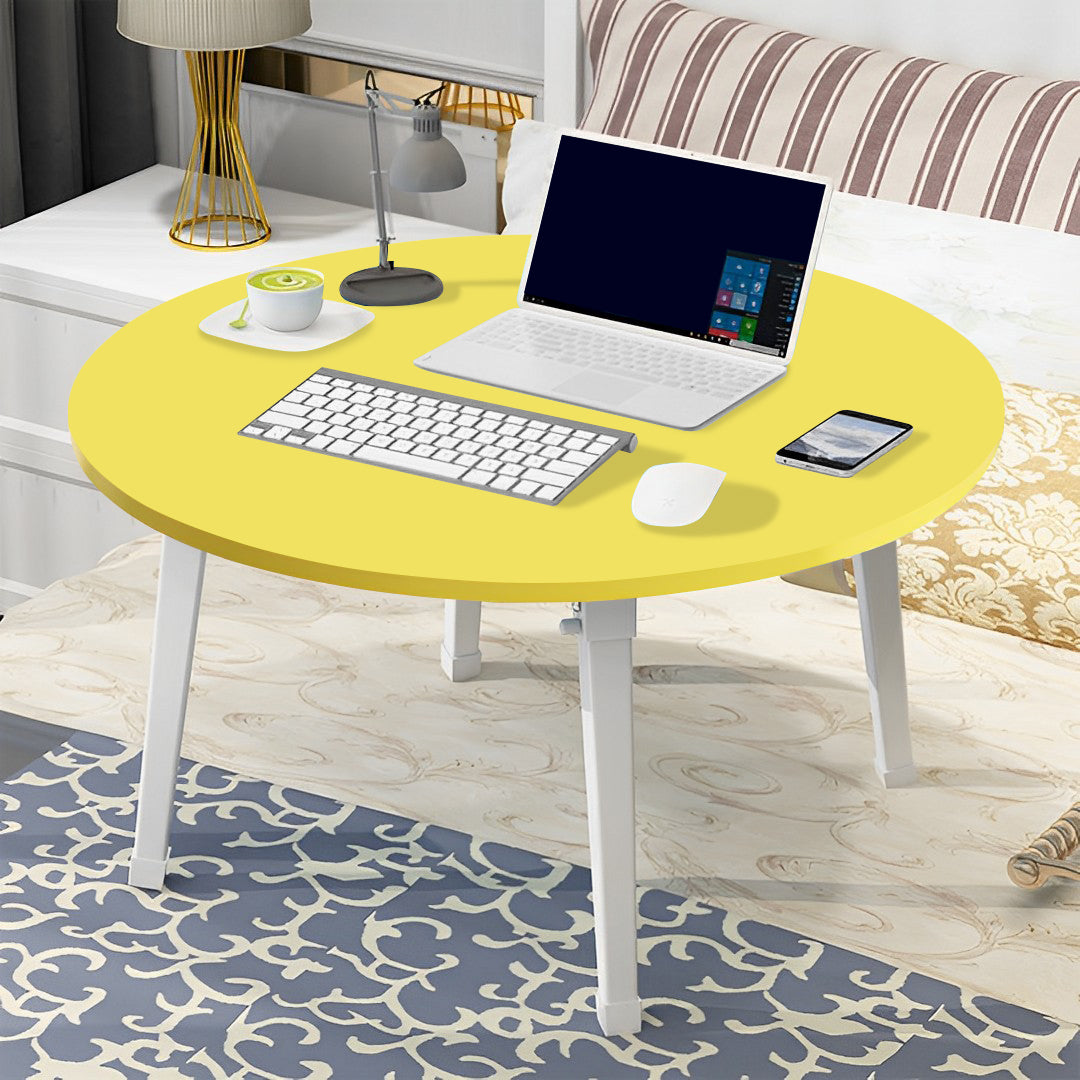 Yellow Portable Round  Floor Table