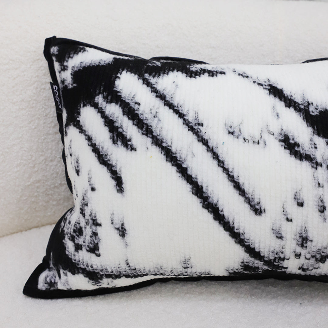 35cm Throw Pillow  Black and White Leopard Thick Premium Polyester Fiber