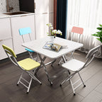 Foldable Chair Space Saving Seat Set of 2 Oak Grain