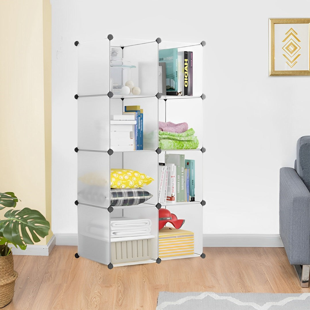 8-Cube Transparent Shelf Box