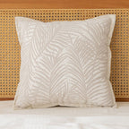 SOGA 45cm Elegant Palm Leaf Texture & Jacquard Square Throw Pillow
