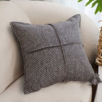 SOGA 45cm Herringbone Textured Woven Square Throw Pillow