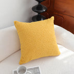 SOGA Boucle Textured Cushion 50cm Mustard Yellow Soft Cozy Decorative Throw Pillow