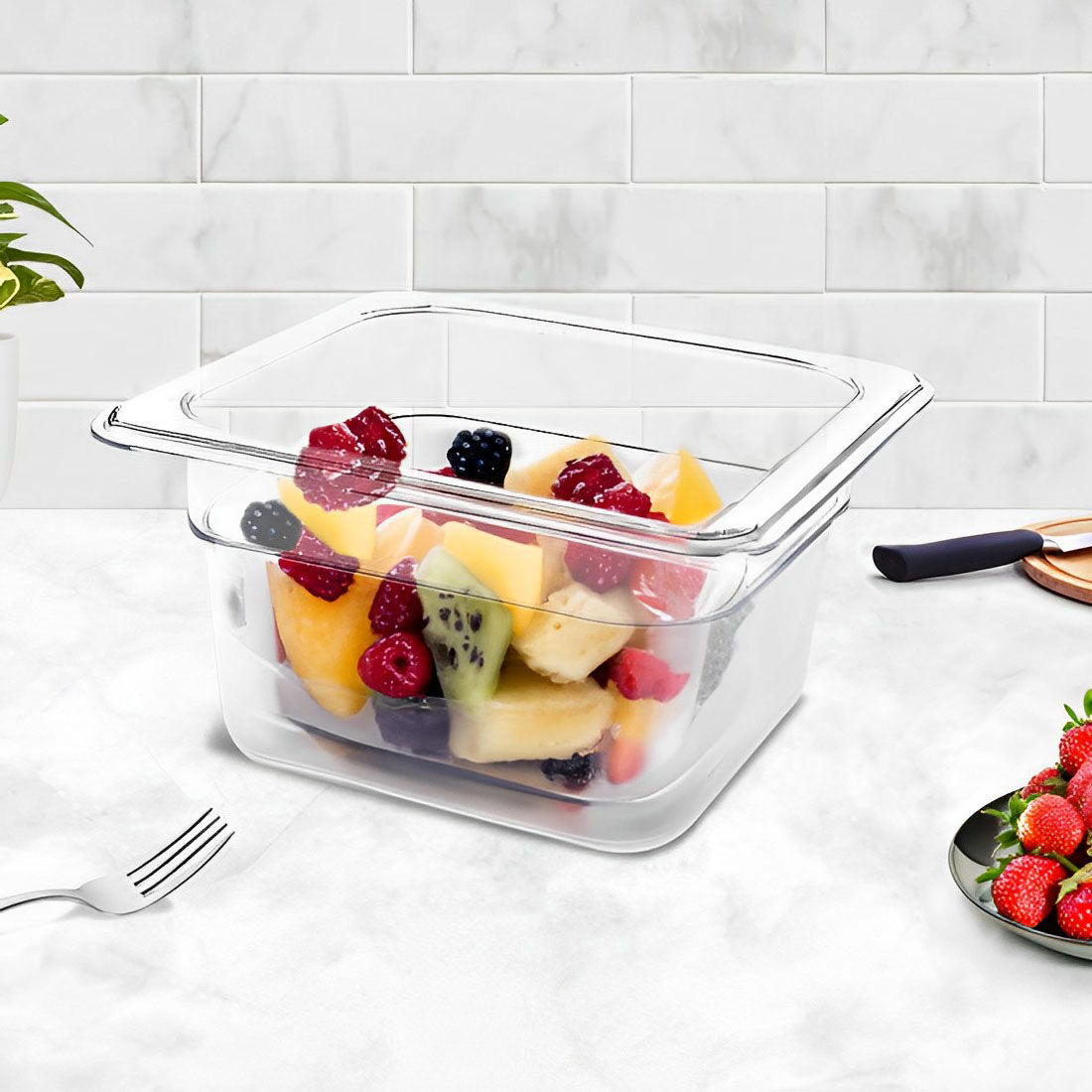 100mm Clear GN Pan 1/6 Food Tray
