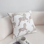 SOGA 50cm White Decorative Horse Pattern Cushion Throw Pillow