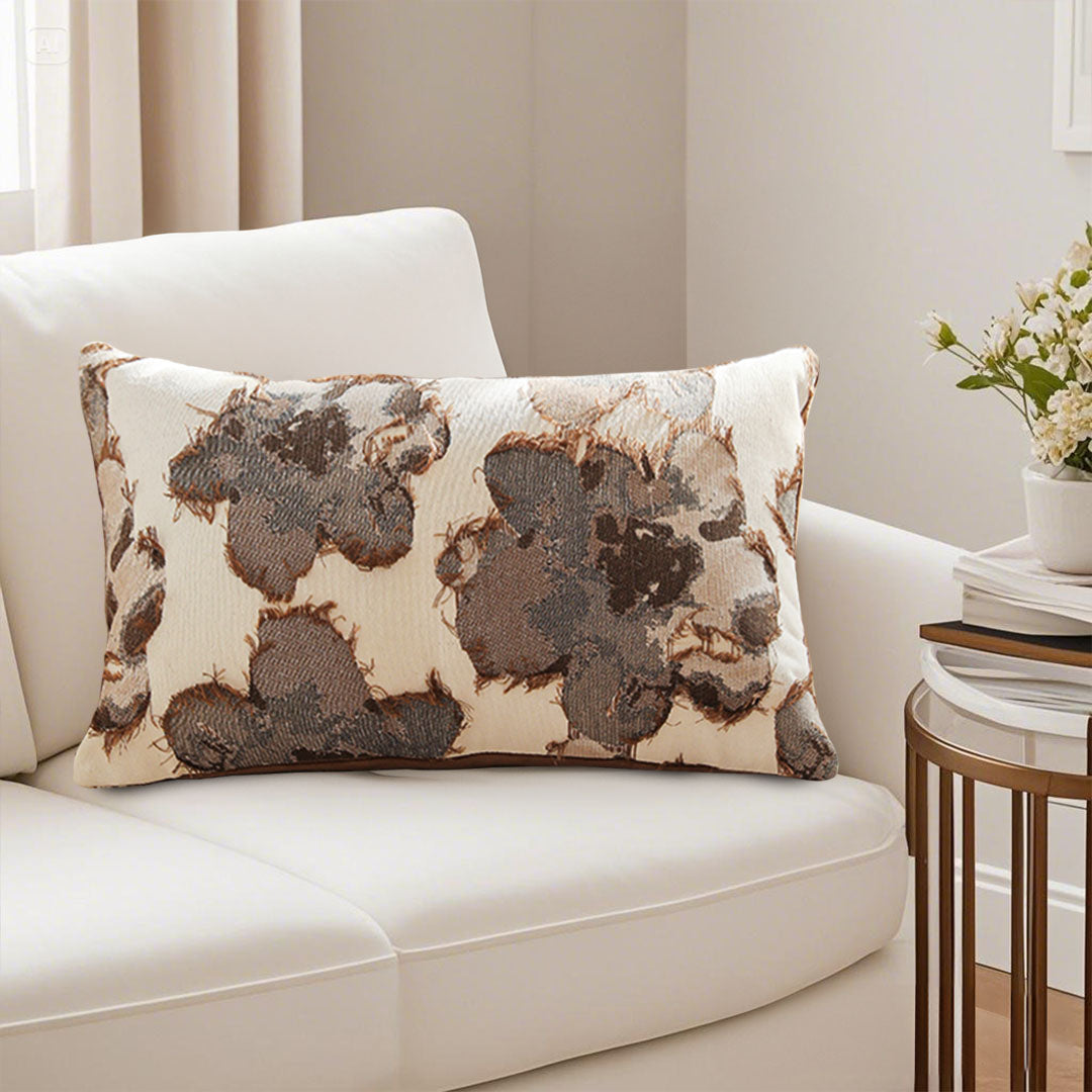 SOGA 2X 35cm Vintage Floral Embroidered Rectangular Cushions