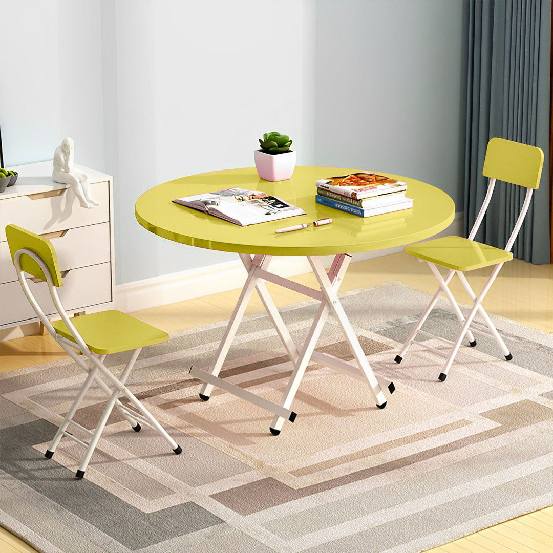 Yellow Round Dining Table