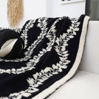 130x170cm Throw Blanket Retro Vine Pattern