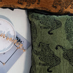 30cm Throw Pillow Green Leopard