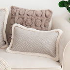 SOGA 30cm  Wabi-sabi Cushion Herringbone Lumbar Throw Pillow