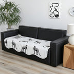 SOGA Three-Seater White Leopard Print 90x210cm Throw Blanket Sofa Cover