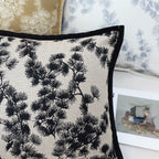 45cm Throw Pillow Black and White