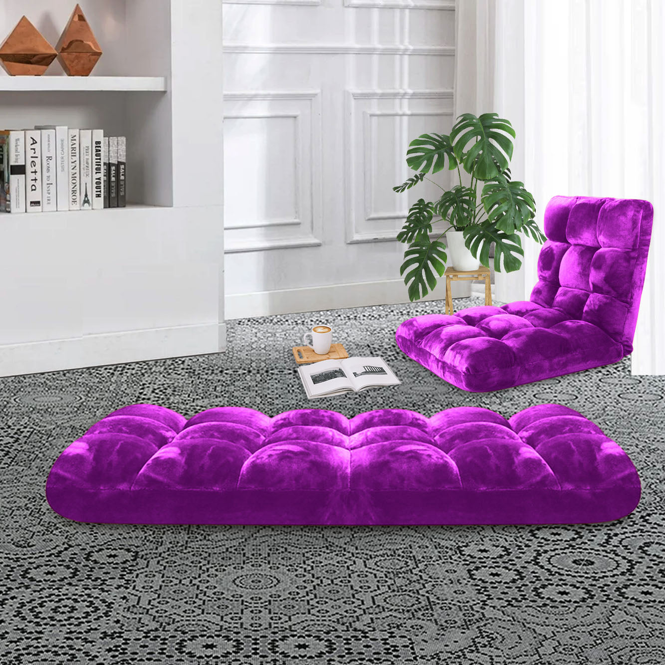 Recliner Lounge Sofa Cushion Purple