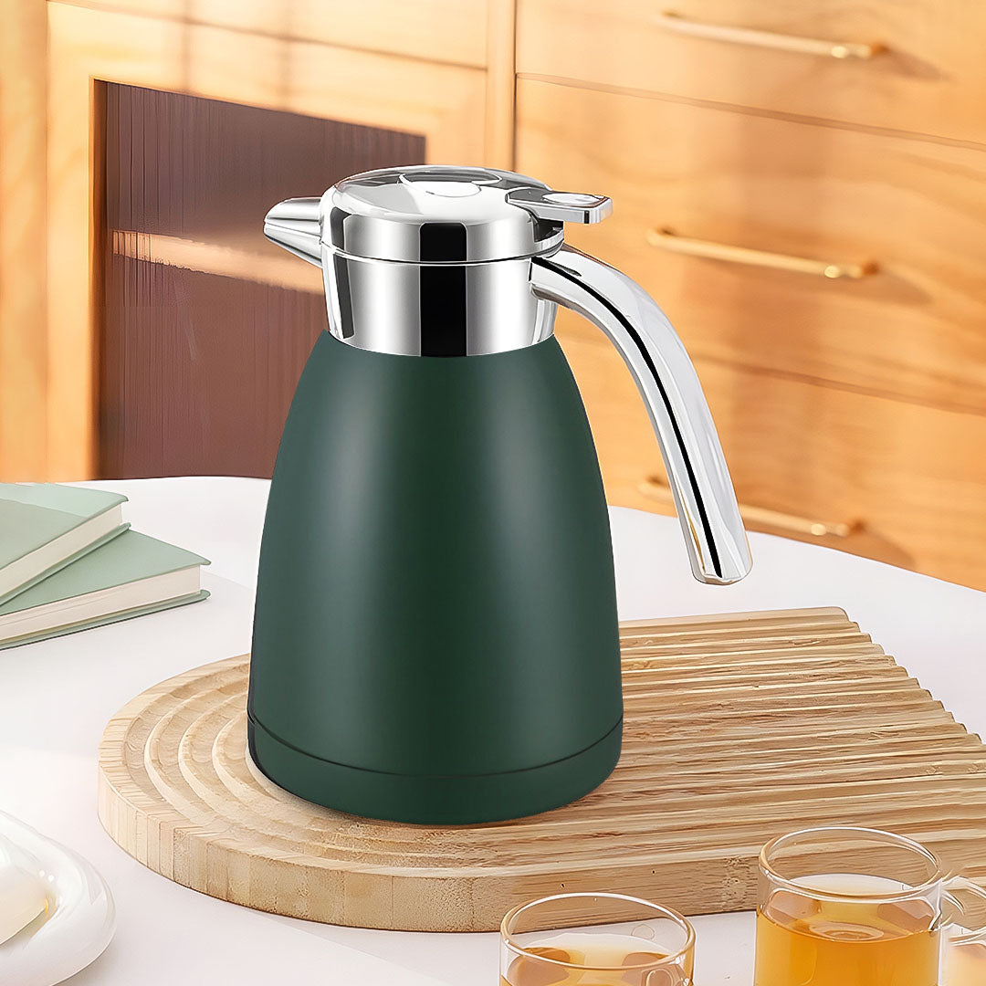 1.8L Stainless Steel Water Bottle Green
