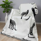 SOGA One-seater White Sofa Cover Leopard Print 130x180cm Polyester