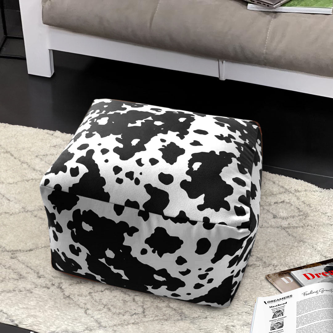 55x35cm Squared Soft Pouffe Seat Cushion Elegant Home