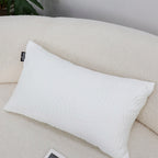 SOGA 30cm White Textured Geometric Pattern Decorative Throw Pillow