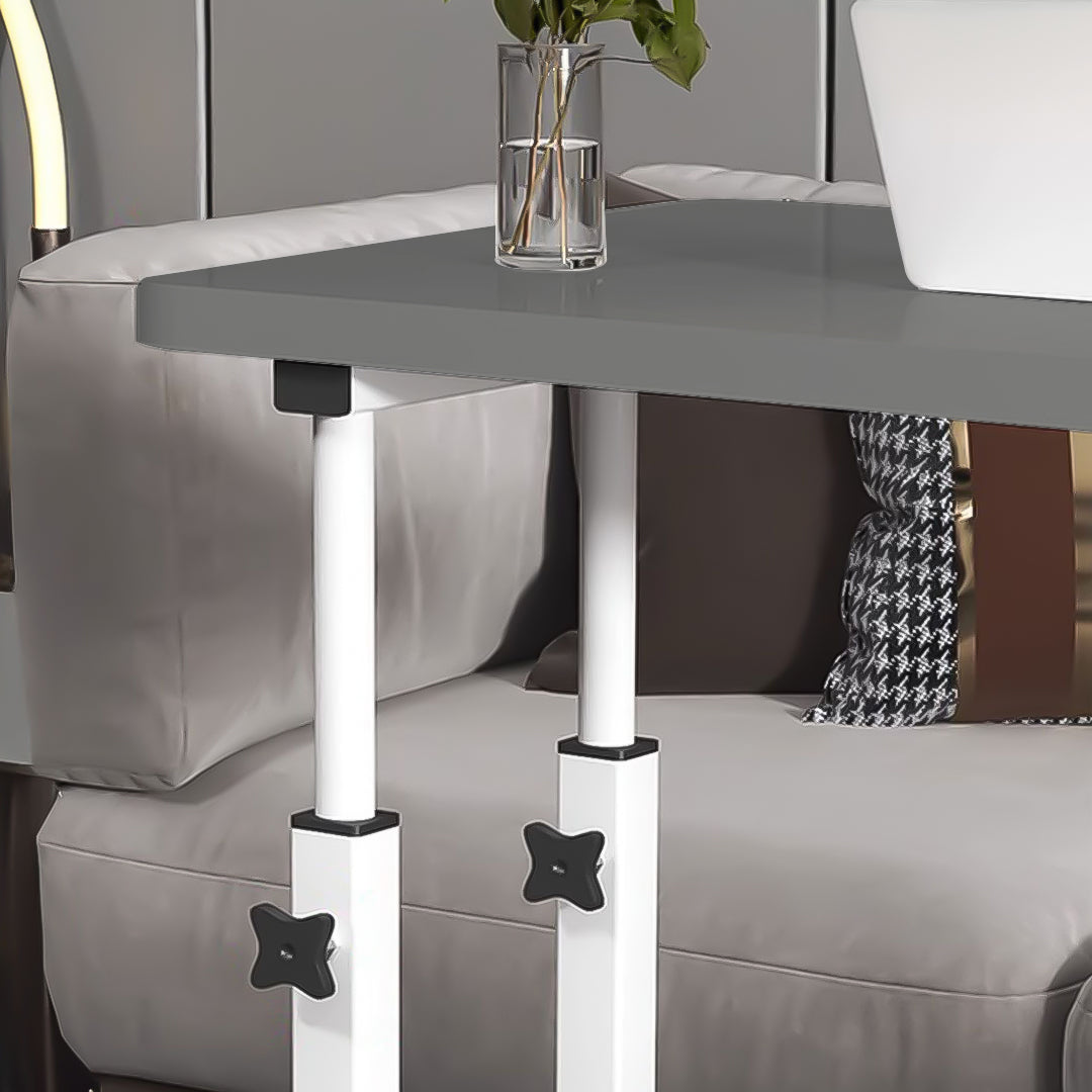 SOGA 40x80cm Black Bedside Table Movable Bedroom Desk Student Computer Table