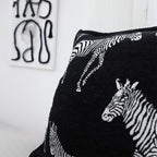 SOGA 50cm Throw Pillow  Black Light Luxury Zebra Square Pillow for Home Decor