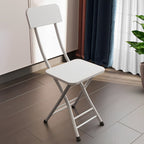 SOGA White Foldable Chair Space Saving Seat Set of 2