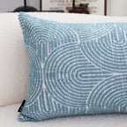 35cm Blue Throw Pillow Geometric Indoor and Outdoor Corded