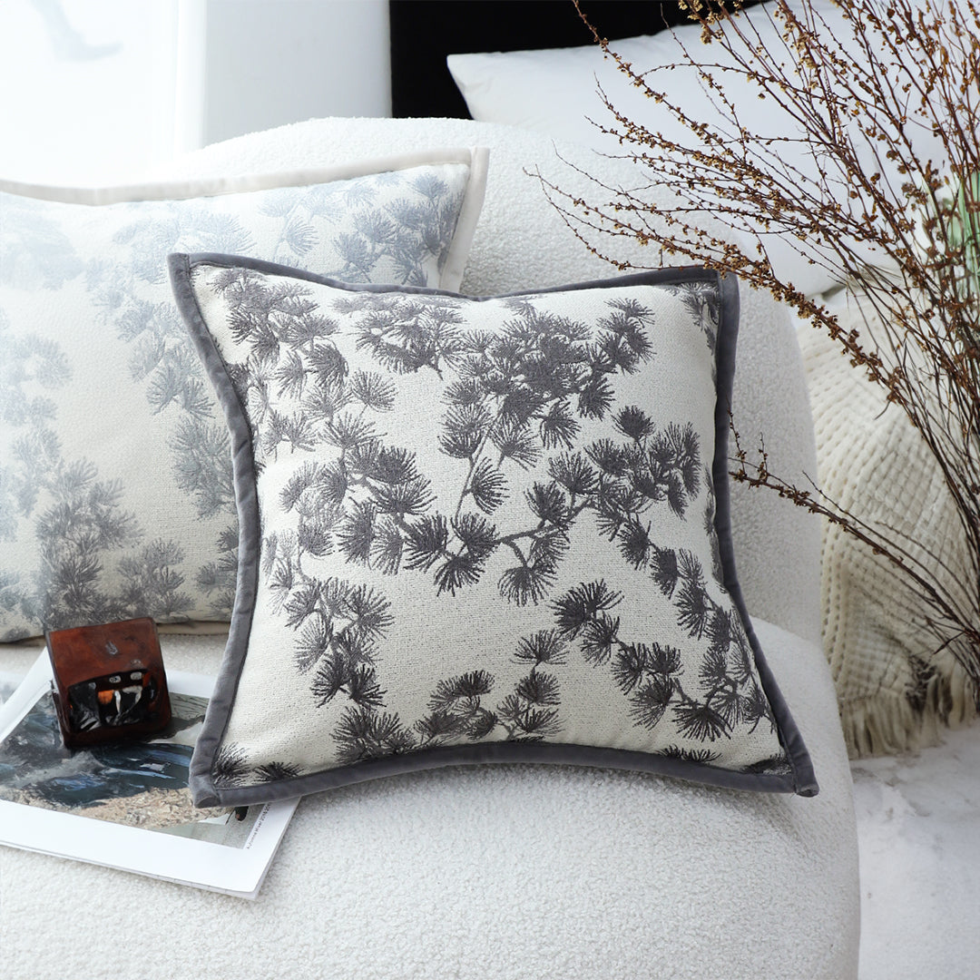 45cm Throw Pillow Black and White